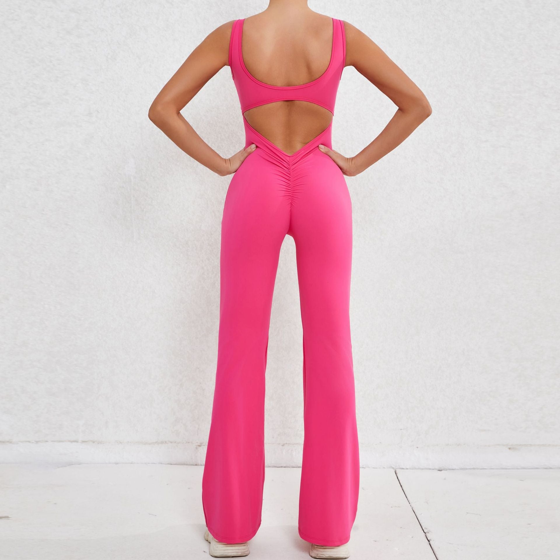Alexa peach hip yoga-suit