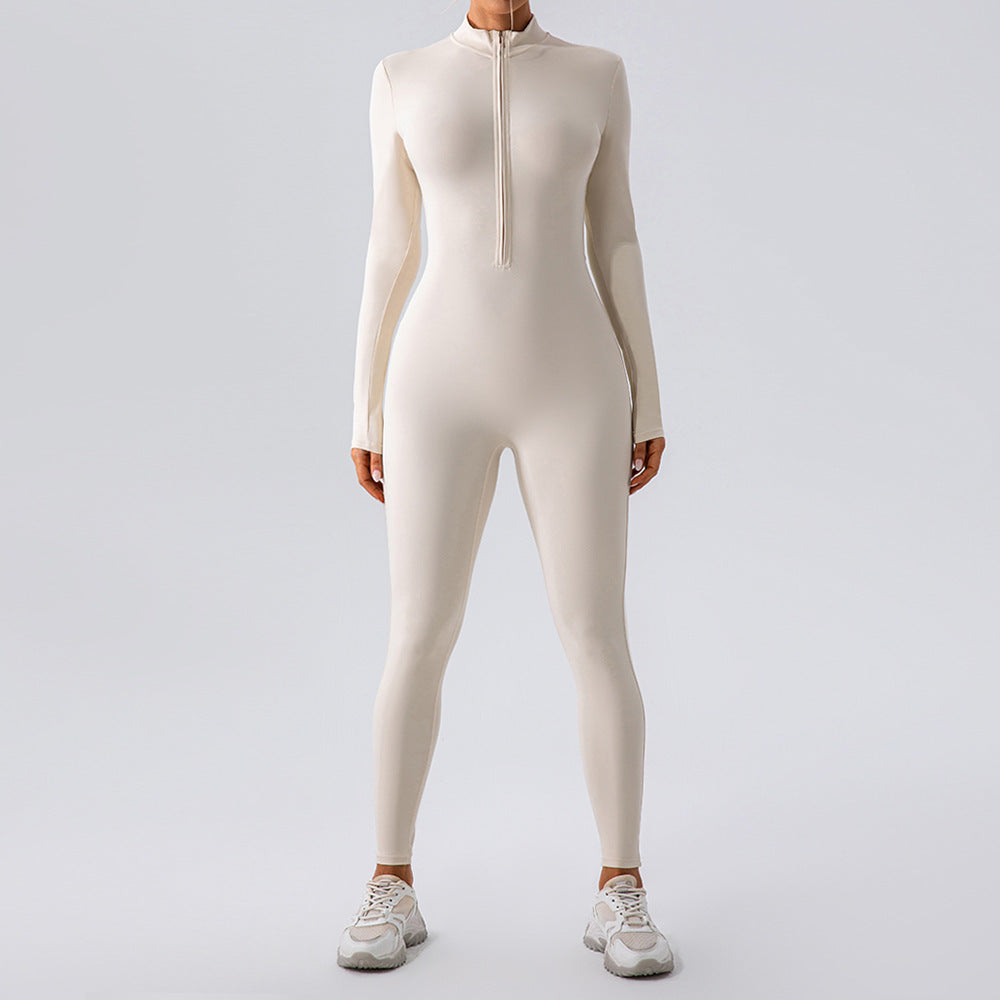 Richelle One-piece Zipper Long-sleeved Yoga-Suit