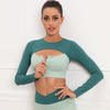 Althea New Contrast Color Stitching Fitness Long Sleeve Yoga-top
