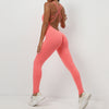 Jane Wrinkle Peach Hip Fitness-Jumpsuit
